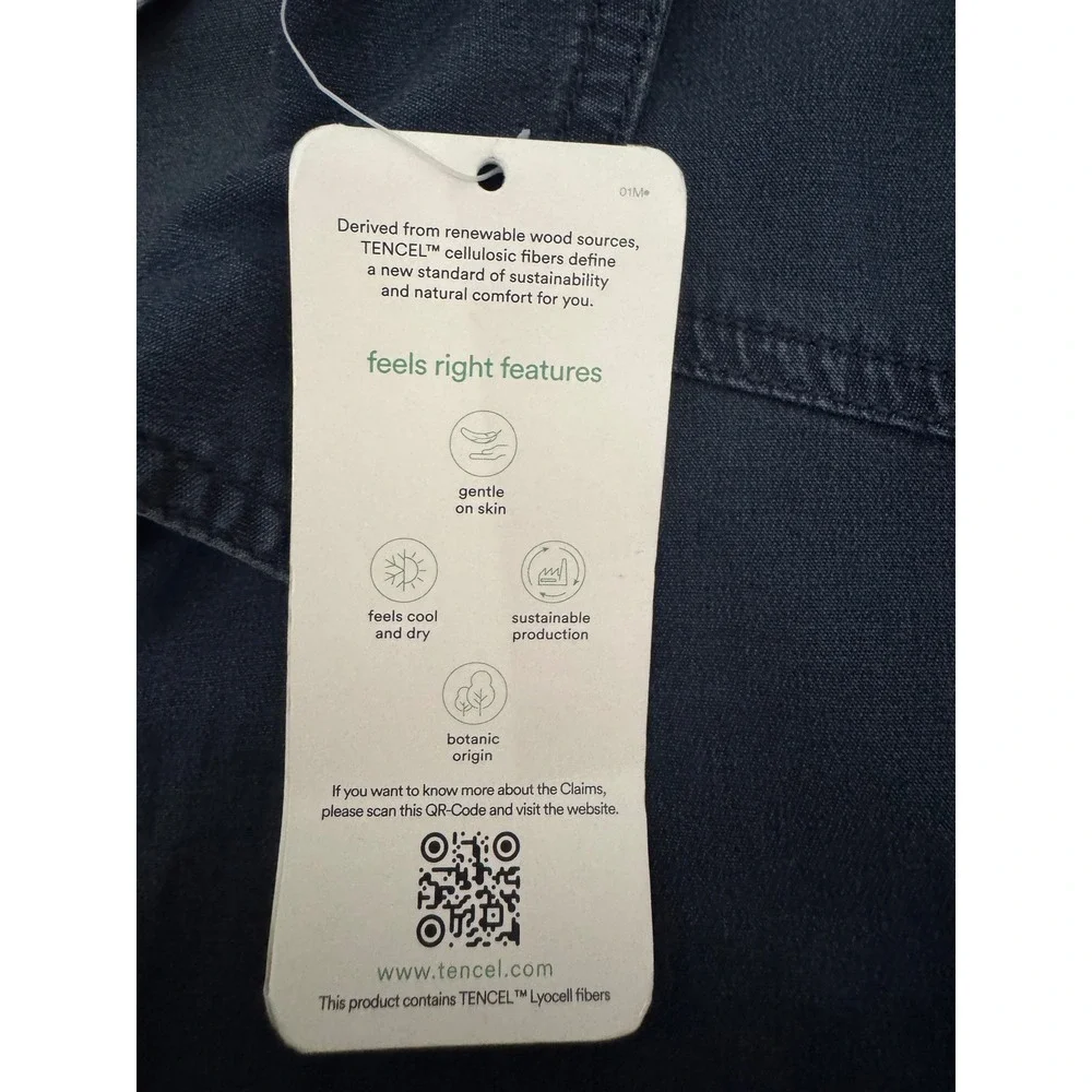 Candace Cameron Bure Denim‎ Chambray Utility Jumpsuit Belted Blue Size S - Picture 9 of 11